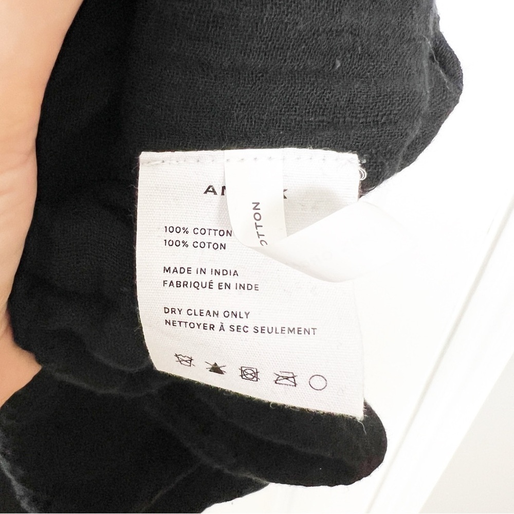 AnaaK PRIMA ARABESQUE PANTS Black 100% Cotton Gauze Pants Size 2 Medium - Picture 12 of 13